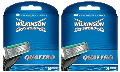 Wilkinson Sword 7007095E Quattro Plus Klingen, 16 Stück
