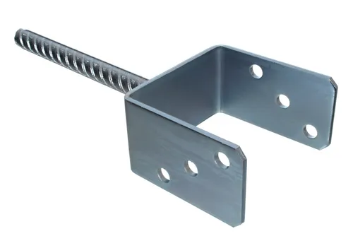 NAJDER Pfostenträger U-Form mit Betonanker Sockel 70 mm dicker Stahl 4 mm
