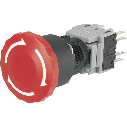 TRU COMPONENTS LAS1-BY-22TSA Not-Aus-Schalter  250 V/AC 3 A 2 Öffner, 2 Schli...