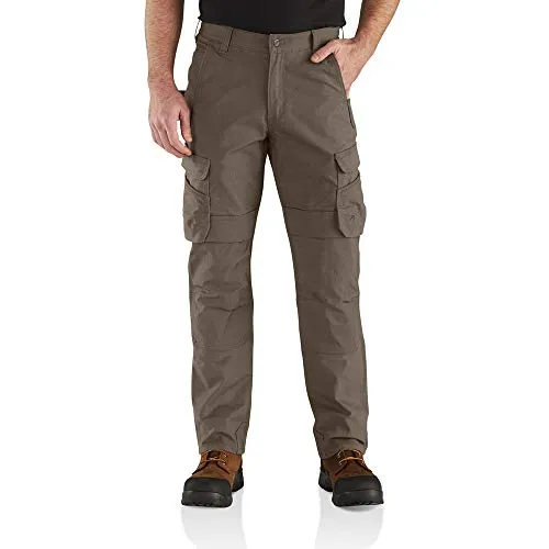 Carhartt Full Swing Steel Cargohose - Dunkelgrau/Grün, W42/L32 - Herren-Stoffhosen mit flexibler Bund und verbesserter Passform für optimale Bewegungsfreiheit, ideal für Arbeit und Freizeit.
