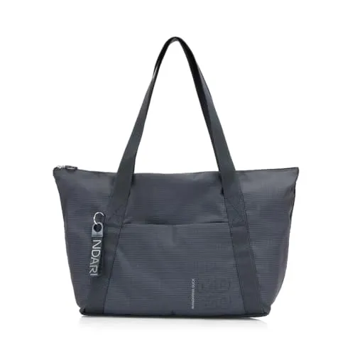 MANDARINA DUCK MD20 Shopper Tasche Scarab dunkelblau - Damentaschen, stilvolle Shopper Tasche aus robustem 100% Polyester mit praktischem Reißverschluss, ideal für Freizeitaktivitäten.