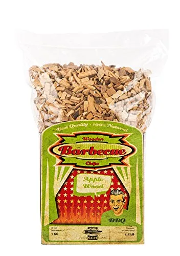 Axtschlag Apple-Apfel Räucher Chips 1 kg - milde Rauchnote für Fisch und Geflügel, ideal für perfektes BBQ und einfache Anwendung