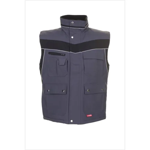 Planam Plaline Winterweste XL Herren - Schiefer Schwarz Modell 2586 - Funktionsjacke, atmungsaktiv und wasserabweisend mit Fleecekragen und zahlreichen Taschen für optimale Funktionalität bei kaltem Wetter.