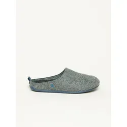 Gottstein Filzhausschuh Wool Slide-in für Damen & Herren - 100% Schurwolle, Re-anthrazit/Petrol, Größe 38 - Hausschuhe aus 100% Schurwolle mit bequemer Gummisohle, perfekt für drinnen und draußen. Unterstützt nachhaltige Produktion in Österreich!
