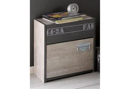 Parisot Nachtkonsole Fabric grau in grau von Parisot