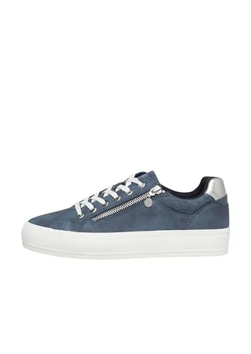 s.Oliver Schnürhalbschuh Sneaker in Dunkelblau - Sportlicher Schnürhalbschuh von s.Oliver aus hochwertigem Kunstleder. Mit rutschfester Gummisohle und weicher Dämpfung für hohen Tragekomfort im Alltag.