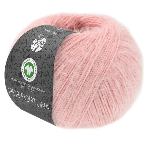 Produktbild LANA GROSSA PER FORTUNA Häkelwolle, 190 m (flauschiges Kettengarn aus Bio-Baumwolle mit GOTS-Zertifikat), 50 g