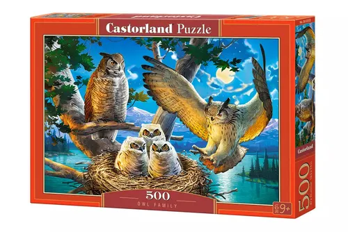 Puzzle 500 elementów. Rodzina sów Castorland 5904438053322 von Castorland