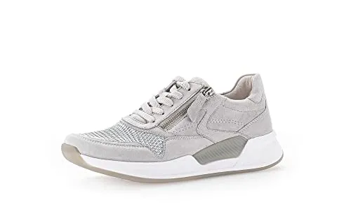Gabor Komfort Schnürschuhe 26.957.80 Damen - Beige 37 1/2 EU - Sneaker für Damen mit Wechselfußbett und Rollingsoft Gummisohle für maximalen Komfort, ideal für lässige und schicke Outfits.