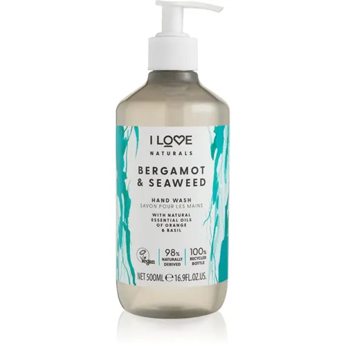 I Love Naturals Bergamot & Seaweed flüssige Seife für die Hände 500 ml