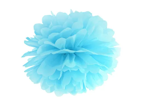Papierpompons, blau, 25cm