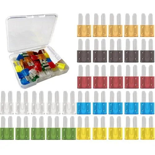 Gebildet 35pcs 12V-24V Micro2 KFZ Sicherungen Set,Auto Sicherungen,Auto Stecksicherung 5A/7.5A/10A/15A/20A/25A/30A(Jeweils für 5pcs) mit 1pc Sicherungszieher