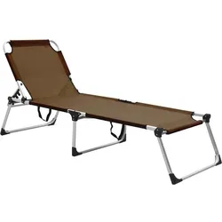 vidaXL Gartenliege Senioren-Sonnenliege Extra Hoch Klappbar - Gartenliegen für Senioren, extra hohe und klappbare Liege für optimalen Komfort im Garten oder auf der Terrasse.