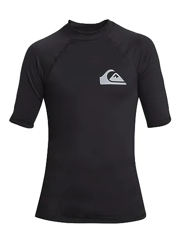 QUIKSILVER Everyday Neopren Shirt für Kinder, Gr. 8, schwarz - Neoprenanzug für Jungen 8-16 mit UPF 50+ Sonnenschutz, chlorbeständig und feuchtigkeitstransportierend. Ideal für Surf- und Wassersportaktivitäten.