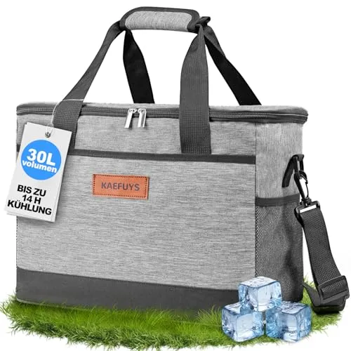 KAEFUYS Kühltasche 33L – Faltbare, wasserdichte Picknicktasche mit 14h Kühlung