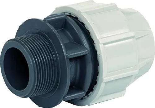 Plasson Klemmfitting Serie 18 - PE Rohr Anschlussverschraubung AG (25 mm x 1/2