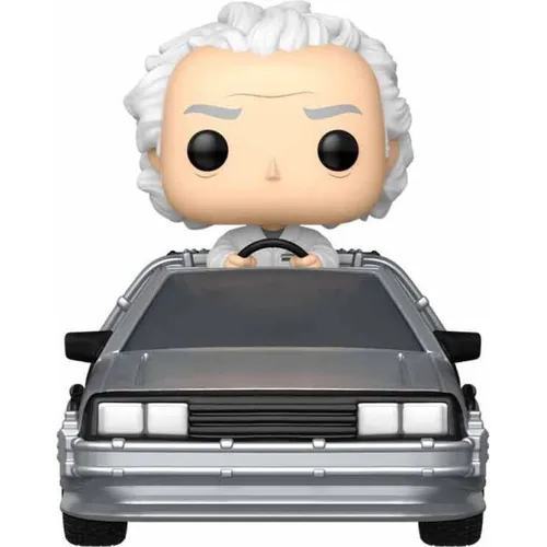 Funko Pop! Rides Deluxe Doc mit Zeitmaschine Figur - Spielfiguren - Detailgetreue Vinylfigur von Doc Brown mit der legendären Zeitmaschine DeLorean, perfekt für Sammler und Filmfans.