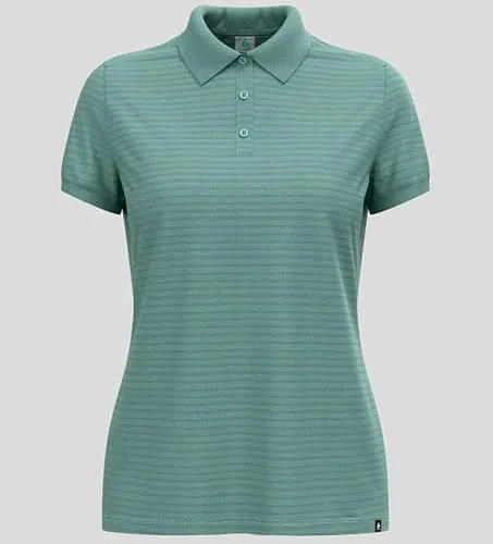 ODLO Wandershirt Damen Ascent Natural I Funktionsshirt Wandern Atmungsaktiv I Polo Shirt