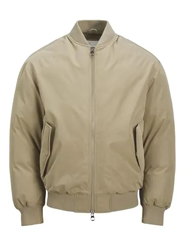 JACK&JONES Herren JCOKINETIC Soft Utility Bomberjacke, Silver Sage, M - Funktionsjacken mit Knopfverschluss-Taschen und gerippten Ärmelbündchen für ein weiches Tragegefühl und lässigen Stil.