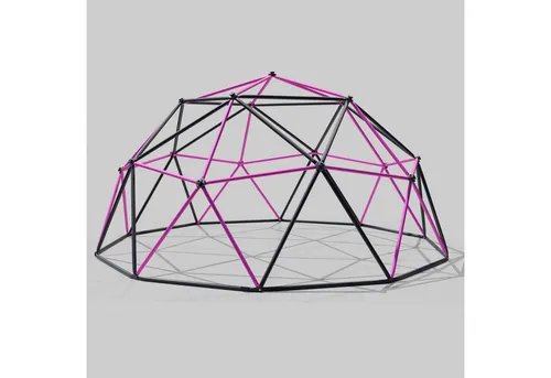 VESKA Klettergerüst Dome Climber - Kinder Kletterkuppel in grau/pink - Stabiles Klettergerüst aus Stahl, ideal für Kinder ab 3 Jahren, fördert die motorischen Fähigkeiten und bietet stundenlangen Spielspaß im Freien.