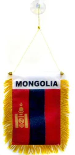 Wimpel MONGOLEI 15x10cm - MONGOLISCHE Mini Flagge 10 x 15 cm - Auto Pennant spez