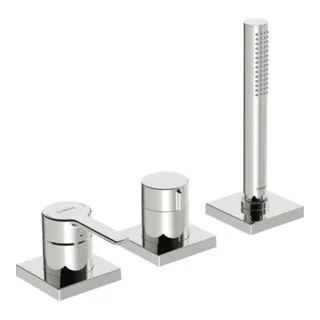 Hansa HANSARONDA Fertigmontageset für Wanne/Brause - Armatur für Badezimmer in edlem Chrom-Design, sorgt für eine moderne und elegante Badgestaltung.