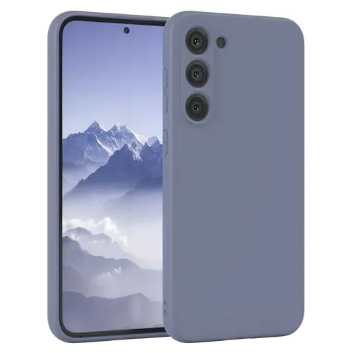 EAZY CASE - Silikonhülle für Galaxy S23 Plus Hülle Silikon Case Blau weich stoßfeste Handyhülle Schutzhülle mit Kameraschutz Dünn Premium Schutz Cover TPU Phone Bumper in Eisblau Matt