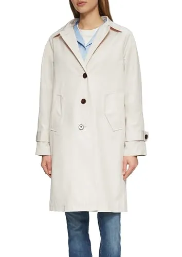 s.Oliver Funktionsmantel Carcoat mit Riegeldetail - Funktionsmantel in creme 0330, mit praktischem Rückenschlitz und stilvollem Riegeldetail am Ärmel für optimalen Tragekomfort und moderne Eleganz.