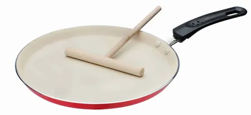 Produktbild GSW Induktion Crepepfanne mit Holzteigverteiler Ø 26 cm NEU