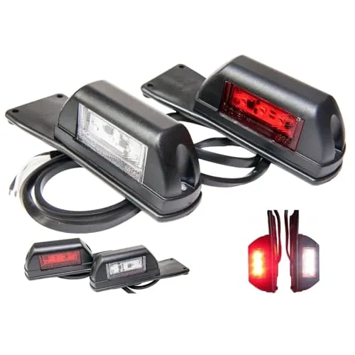 Web Truck 2 x LED Umrissleuchte Begrenzungsleuchte Hängend Positionsleuchte 12-24V, 2 Farben: weiß, rot, für LKW PKW Anhänger, Trailer, Wohnwagen usw.