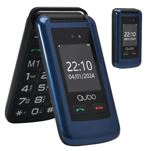 Qubo Flip Handy für Senioren GSM, Handy für Senioren, 2,4