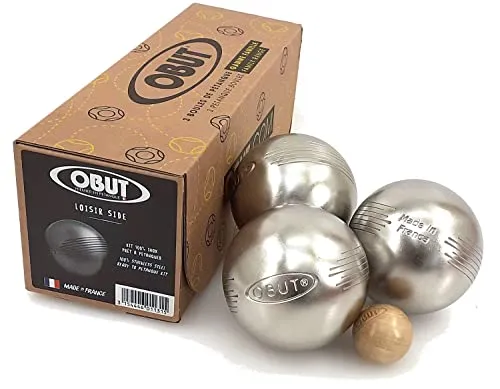 Obut Edelstahl Boule Set mit 3 Kugeln von Obut