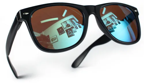 Nerd Sonnenbrille Schwarz Blau