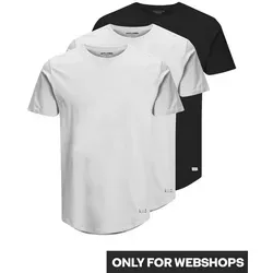 Jack & Jones Rundhalsshirt JJENOA TEE SS CREW NECK 3PK - Rundhalsshirts im 3er-Pack, aus dehnbarem Baumwoll-Jersey für hohen Tragekomfort und vielseitige Kombinationsmöglichkeiten.