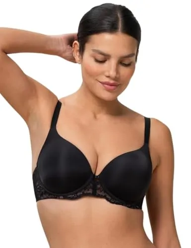 Triumph Amourette Charm BH WHP01 in Schwarz 90B - Eleganter BH mit formgebenden Bügeln und weichen, dünn wattierten Cups aus glatter Microfaser. Verfügt über feine Spitze und ein charmantes Cut-out für einen verführerischen Look.
