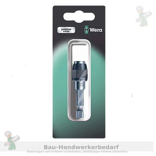 Bithalter WERA Dauermagnet, 073318 Schnellwechselfutter  895/4/1, 6,35 * 52 mm