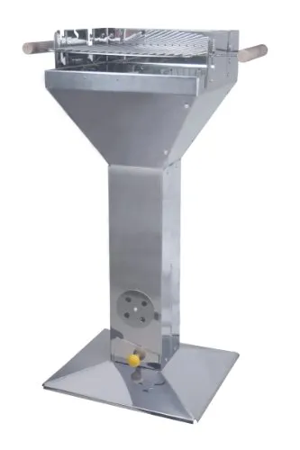 Holzkohle BBQ Trichtergrill aus Edelstahl