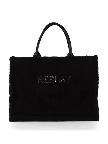 Replay Shopper Tasche 39 cm schwarz - Stylische Handtasche in elegantem Schwarz, ideal für den Alltag und perfekt für den Einkauf.