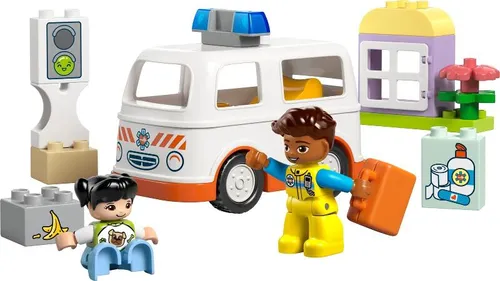LEGO Rettungswagen mit Fahrer - 10447 - Bauspielzeugset für Kleinkinder, fördert kreatives Spiel und Nachahmung von Rettungssituationen, ideal für kleine Helden!