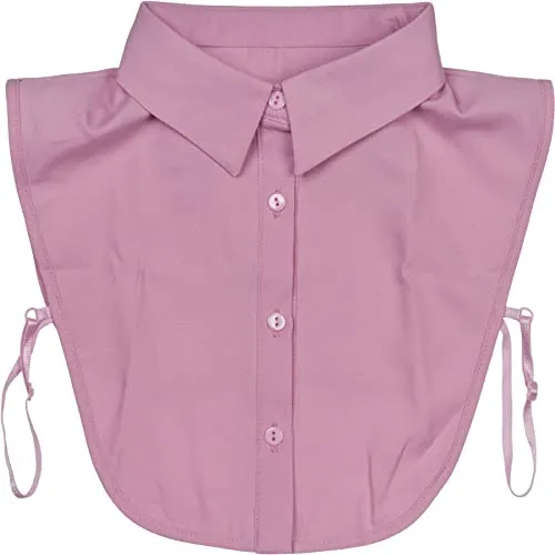 styleBREAKER Damen Blusenkragen Einsatz mit Knopfleiste Unifarben, Kragen für Blusen und Pullover 08020004, Farbe:Flieder