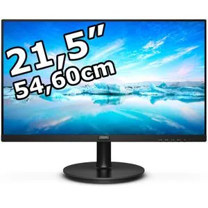 Philips 222V8LA - 22 Zoll FHD Monitor mit AdaptiveSync, Flicker Free Technologie und 4ms Reaktionszeit für maximalen Sehkomfort