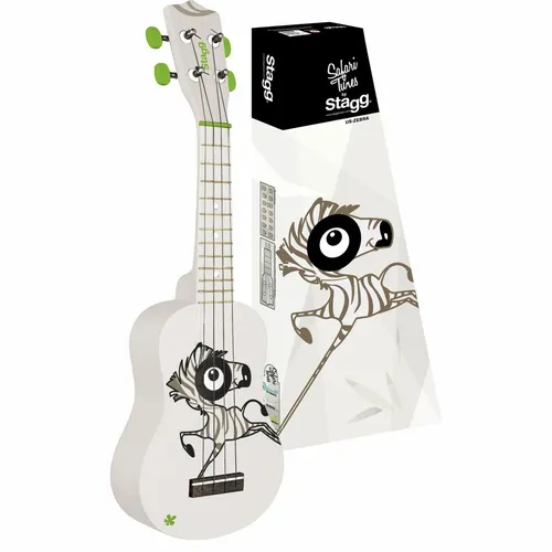 STAGG US-ZEBRA Traditionelle Sopran-Ukulele von Stagg