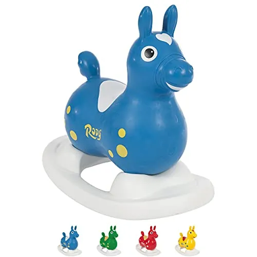 Rock'n Rody Schaukelpferd - Hüpftier in Schaukelwanne - Springstöcke & Hüpfbälle, fördert den Gleichgewichtssinn und macht das Spielen drinnen und draußen zum Vergnügen.