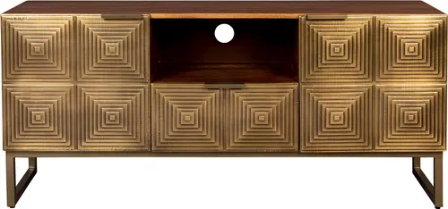 Dutchbone Sideboard TV-Board Volan Gold Art Deco 140 in gold von Dutchbone