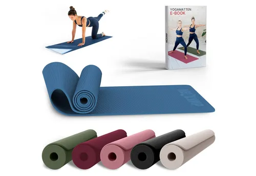 NEOLYMP Yogamatte rutschfest - Sportmatte für Yoga und Fitness, gelenkschonend mit rutschfester Oberfläche für sicheren Halt – ideal für Zuhause und unterwegs. Inklusive E-Book & Video Übungen!