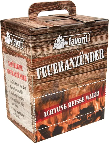 Favorit Feueranzünder (Holzwolle & Wachs), 100 Stück ° äkälogische Anzünder 1216