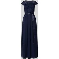 Swing Abendkleid mit Paillettenbesatz in Marine, Größe 34 von Swing