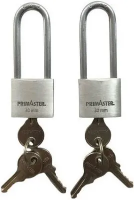 Primaster Vorhängeschlösser Aluminium 80 mm inkl. 6 Schlüssel