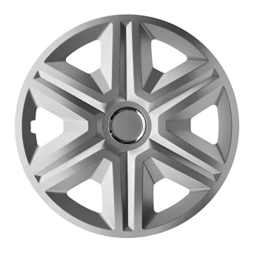Radkappen 16 Zoll Universal NRM Fast Silber - 4 Stück - Radkappen & Stahlfelgenringe, universell passend und bruchfest, für einfache Installation ohne Werkzeuge, ideal für Tuning und Styling Ihres Fahrzeugs.