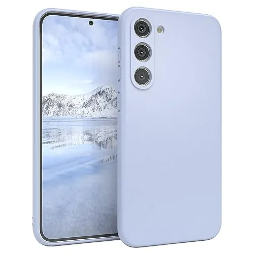 EAZY CASE - Slim Case - kompatibel mit Samsung Galaxy S23 Plus Voller Schutz, erhöhter Rand für Bildschirm & Kamera, hochwertiges Silikon, Handyhülle Minimalismus, Exzellente Griff in Hell Blau